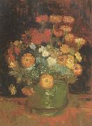 Vincent Van Gogh Vase with Zinnias (nn04) Sweden oil painting reproduction
